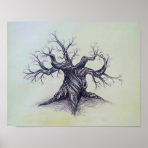 Gnarled Tree Poster