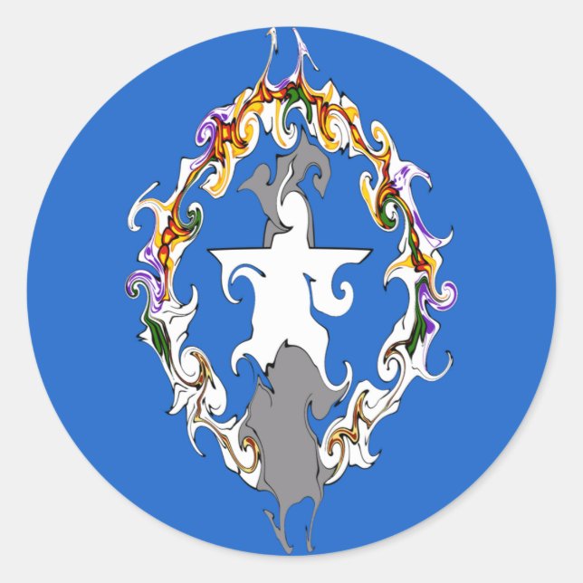 Gnarly Flag Runder Aufkleber (Vorderseite)