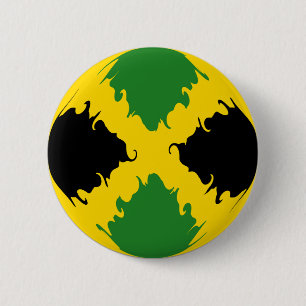 Gnarly Flagge Jamaikas Button