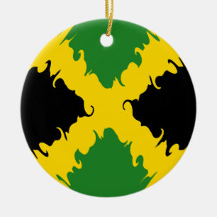 Gnarly Flagge Jamaikas Keramikornament