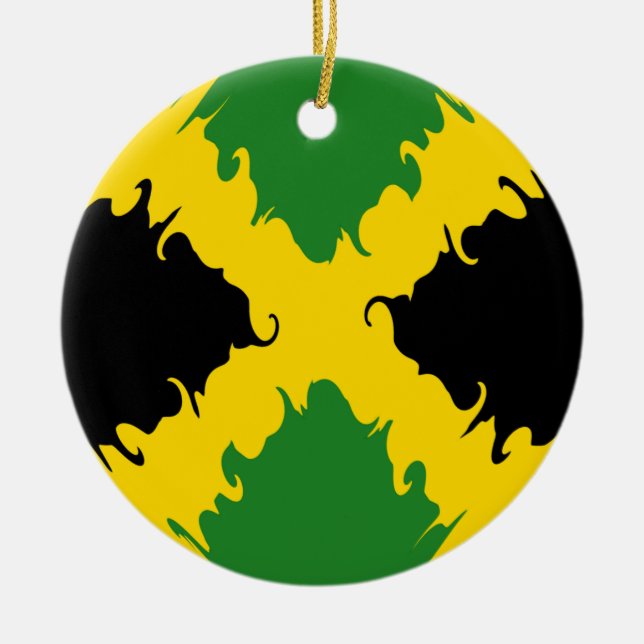 Gnarly Flagge Jamaikas Keramikornament (Vorne)