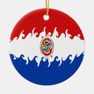Gnarly Flagge Paraguays Keramikornament