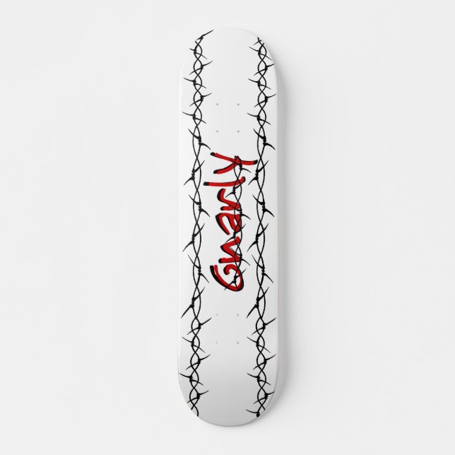 Gnarly Stacheldraht Skateboard (Vorne)