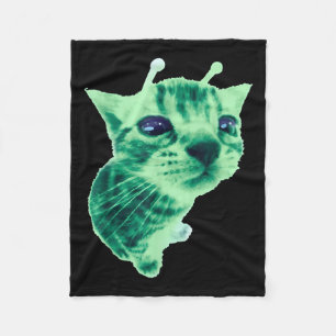Gnarp Cat Albern Alien Cat Meme Brainrot Meme Funn Fleecedecke