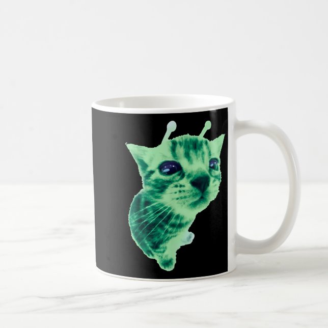 Gnarp Cat Albern Alien Cat Meme Brainrot Meme Funn Kaffeetasse (Rechts)