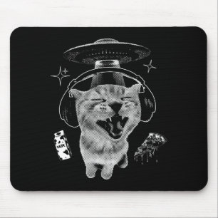 Gnarp-Katze Dummes Alien-Katze Meme Brainrot Lusti Mousepad