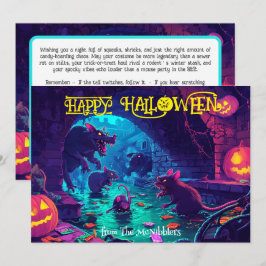 Gnaw-oder-Leckerei: Spuk Underpass Halloween-Karte Einladung