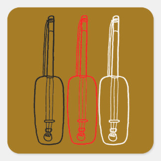 Gnawa Gambri Quadratischer Aufkleber