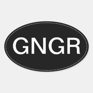 GNGR Ingwer-Oval-Autoaufkleber Ovaler Aufkleber