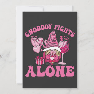 Gnobody kämpft allein Funny Cancer Awareness Gnome Einladung