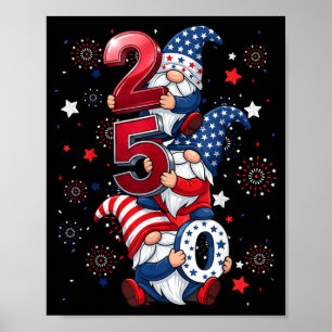 Gnom 250 Jahre 1776-2026 250. Geburtstag 4. Juli Poster