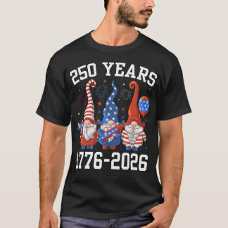 Gnom 250 Jahre 1776 2026 250. Geburtstag 4. T-Shirt