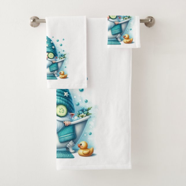 Gnom-Badehandtuch-Set - Handtuch, Badetuch, Waschl Badhandtuch Set (Insitu)