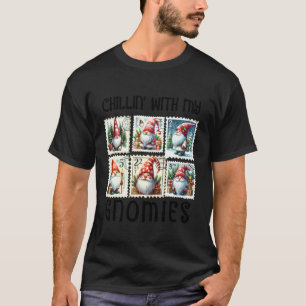 Gnom chillen mit meinen Gnomies lustiger Poststemp T-Shirt