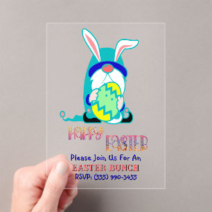 Gnom & Ei Frohe Ostern Brunch Acryleinladungen