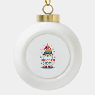 Gnom Einhorn Shirt Familie passend Gruppe Weihnach Keramik Kugel-Ornament
