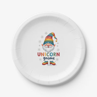 Gnom Einhorn Shirt Familie passend Gruppe Weihnach Pappteller