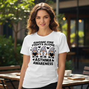 Gnom Eins kämpft allein Asthma-Bewusstsein Tri-Blend Shirt