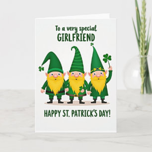 Gnom-Freundin Frohe St. Patrick-Karte Karte