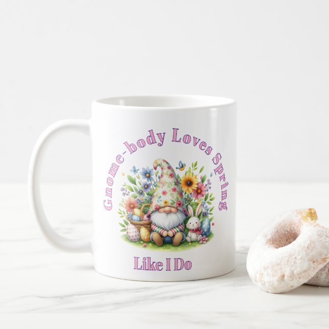 Gnom Frühling  Kaffeetasse (Mit Donut)