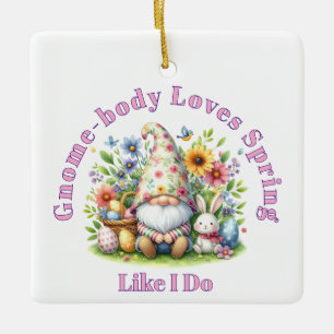 Gnom Frühling Keramikornament