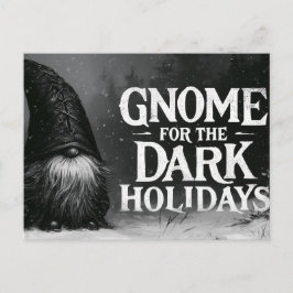 Gnom für die dunklen Feiertage Gruseliges Winterde Postkarte