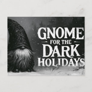Gnom für die dunklen Feiertage Gruseliges Winterde Postkarte