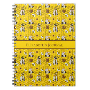 Gnom Gelbe Sonnenblumen Bienen Honig Journal Notiz Notizblock