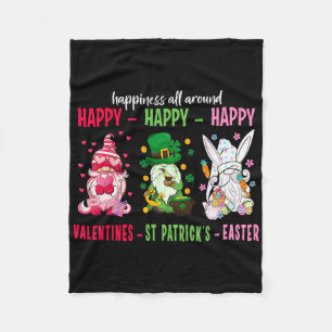 Gnom Glücklicher Valentinstag St. Patrick Ostern F Fleecedecke