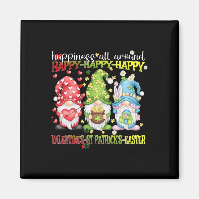 Gnom Glückliches St. Patrick Ostern Valentinstag G Magnet (Vorne)