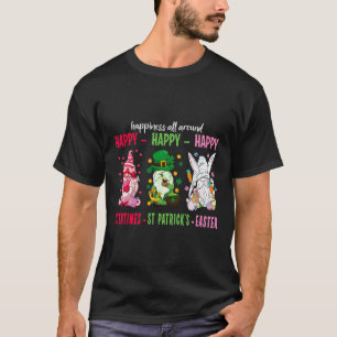 Gnom Glückliches Valentins St. Patrick Ostern Glüc T-Shirt