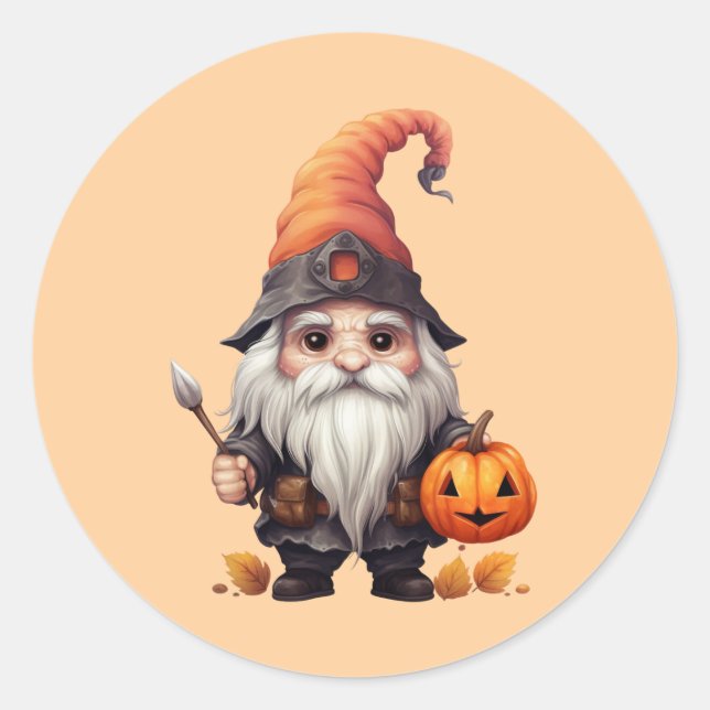 Gnom gnome runder aufkleber (Vorderseite)