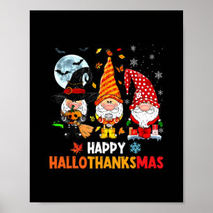 Gnom Hallothanksmas Halloween Erntedankfest Christ Poster