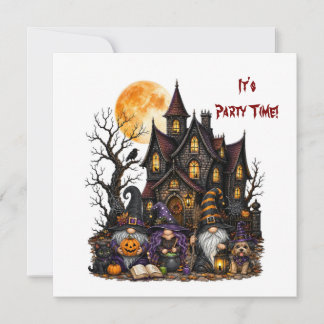 Gnom-Halloween-Party-Einladungen Mitteilungskarte