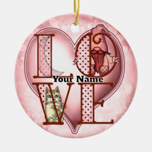 Gnom Liebe Keramik Ornament