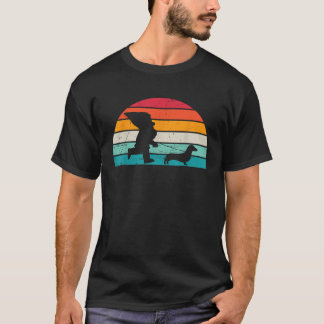 Gnom mit Hund lustiger Dachshund Wiener Hund Vater T-Shirt