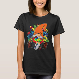 Gnom mit Puzzleteilen Autismus-Bewusstsein T-Shirt