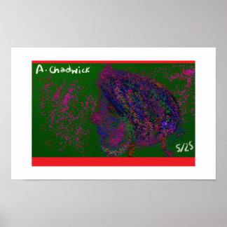 Gnom mit Quiltmuster Poster