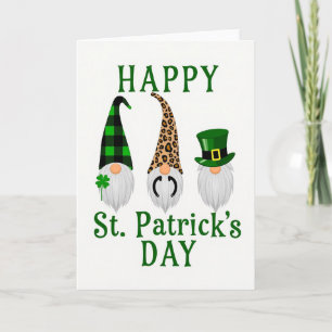 Gnom-Muster Glückliches St. Patricks-Karten Karte