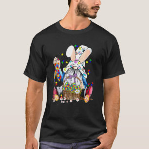 Gnom Ostern Tag Ei Hase Puzzle Band Autismus Aware T-Shirt