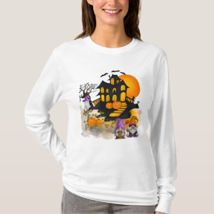 Gnom-Paar, Spukhaus, Geist, Kürbisse T-Shirt