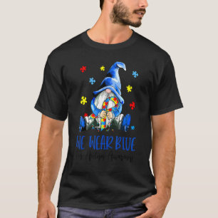 Gnom-Ribbon-Puzzleteil-Autismus-Bewusstsein-Gnomie T-Shirt