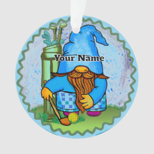 Gnom spielt Golf  Ornament