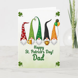 Gnom St. Patricks Day Grußkarte für Väter Karte