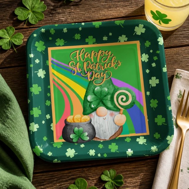 Gnom St. Patrick's Day Pappteller (Von Creator hochgeladen)