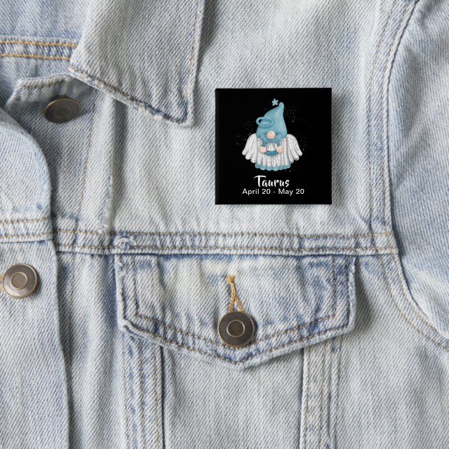 Gnom Stier Astrologie-Sternzeichen Angel Pinback B Button (Beispiel)