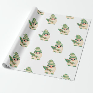 Gnom Tannenbaum Frohe Weihnachten Geschenkpapier
