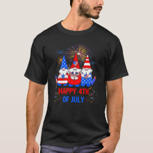 Gnom Usa-Flagge Frohes 4. Juli Garten Patriot Ind T-Shirt