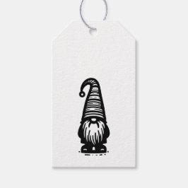 Gnom Weihnachten Frohe Weihnachten Schwarz & Weiß Geschenkanhänger