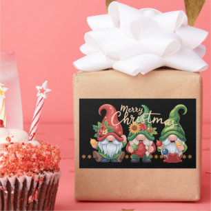 Gnom Weihnachten Gnome Frohe Weihnachten Xmas Rechteckiger Aufkleber